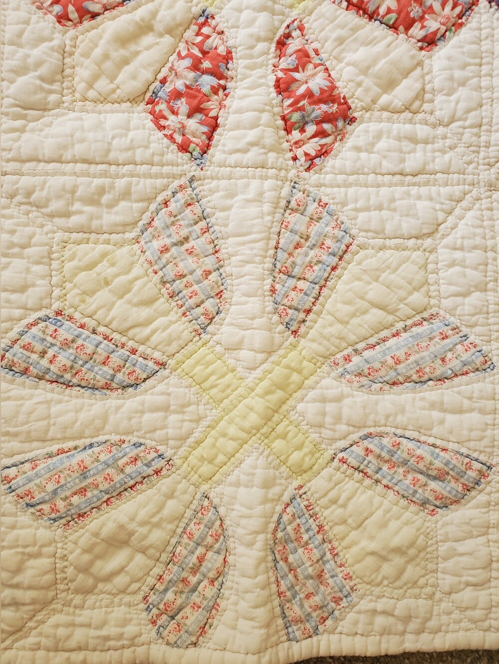 Crinkle Cotton Vintage Handmade Tulip Qulit - Picture 9 of 10